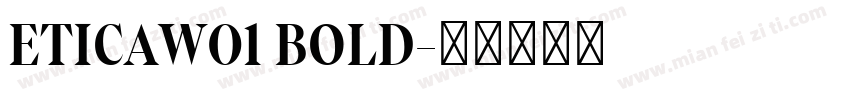 ETICAW01 BOLD字体转换